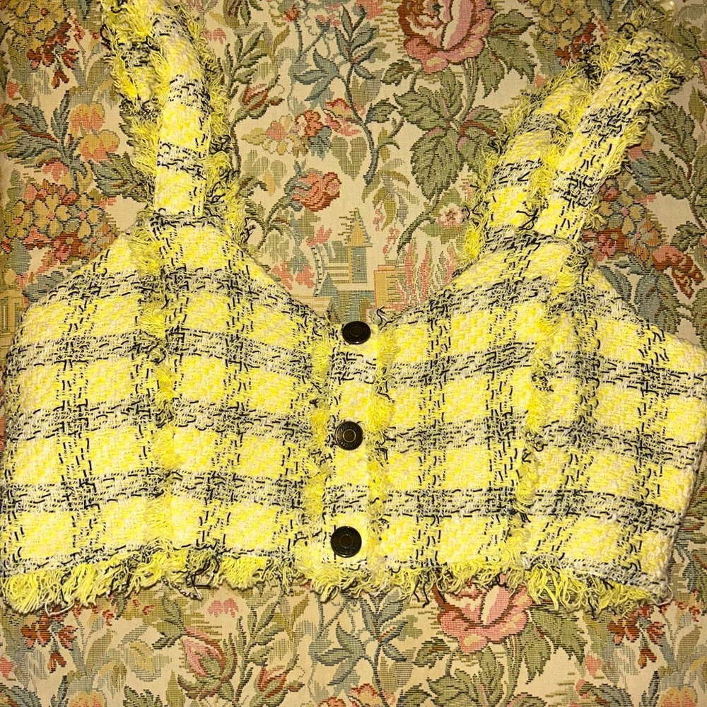 EUC Zara tweed Crop Top